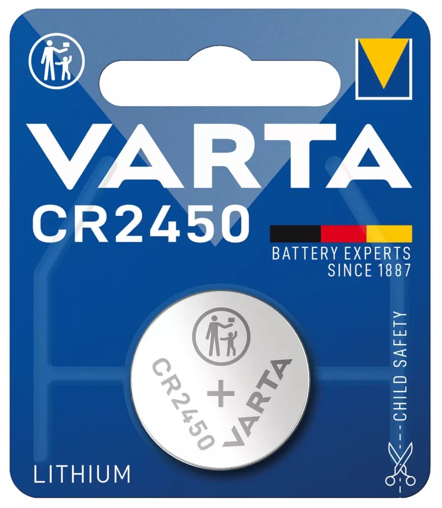 Varta CR2450 3V Coin Cell Lithium Battery - Screwfix