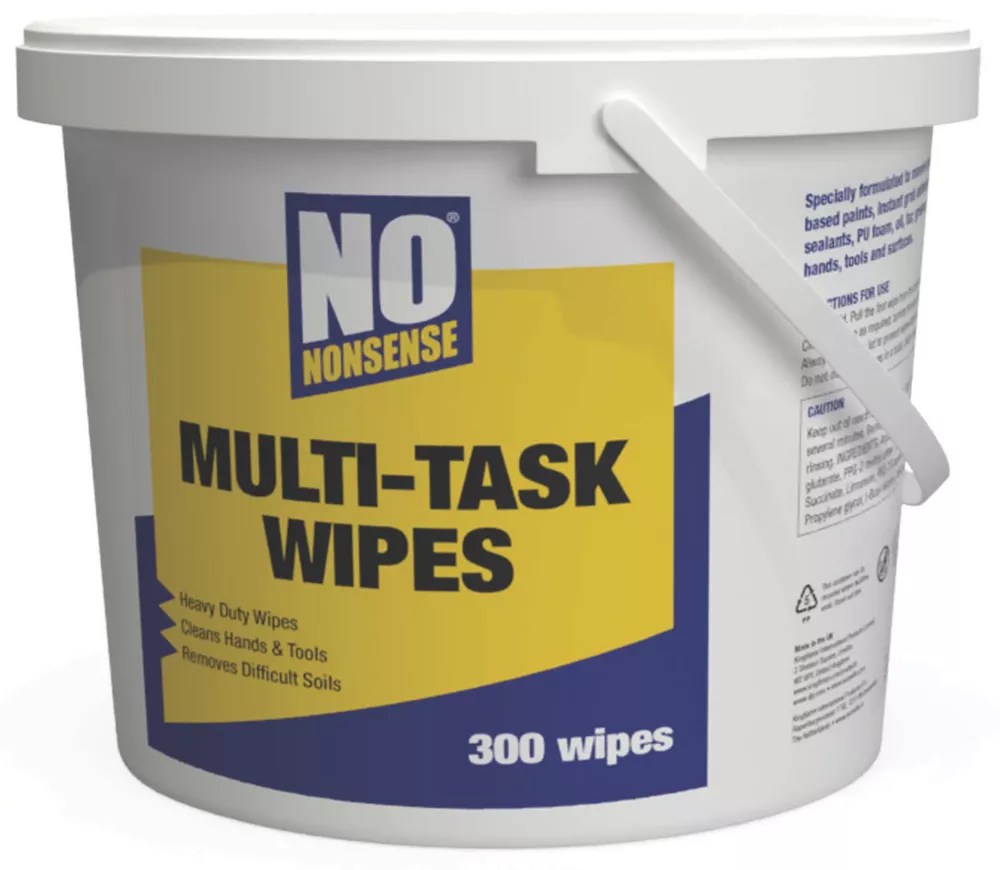 No Nonsense MultiTask Wipes White 300 Pack Screwfix