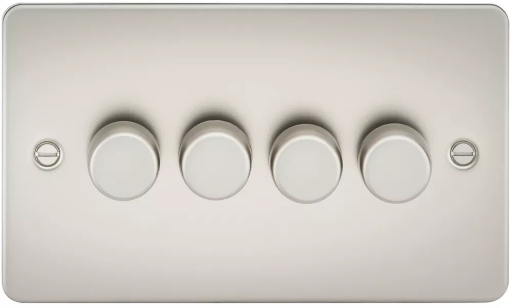 Knightsbridge 4Gang 2Way LED Dimmer Switch Pearl Screwfix