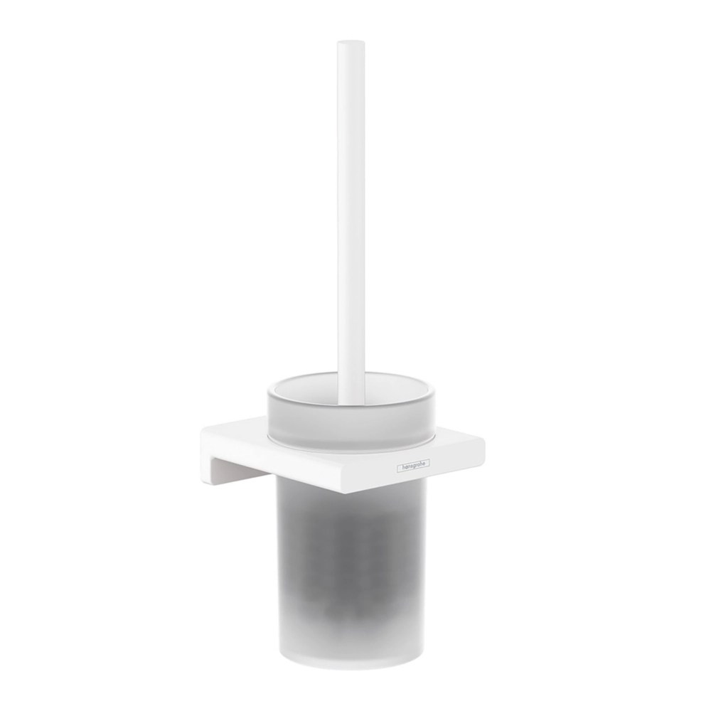Hansgrohe AddStoris Toilet Brush Holder Matt White Screwfix