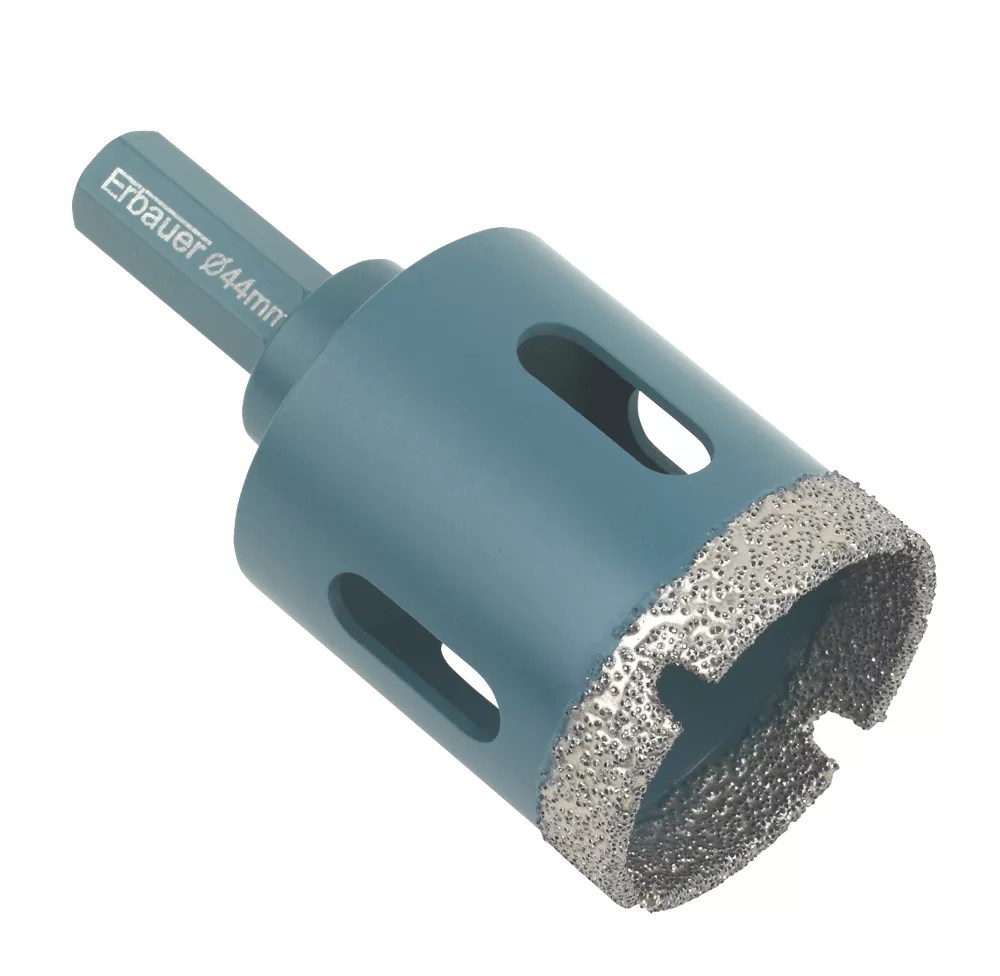 Erbauer Hex Shank Diamond Tile Drill Bit 44mm x 90mm Screwfix