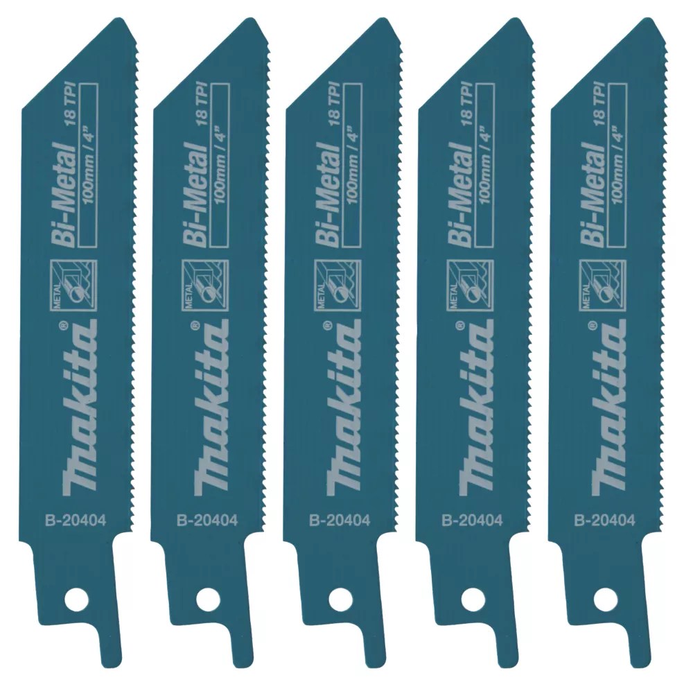 Makita B20404 Sheet Metal Reciprocating Saw Blades 100mm 5 Pack Screwfix