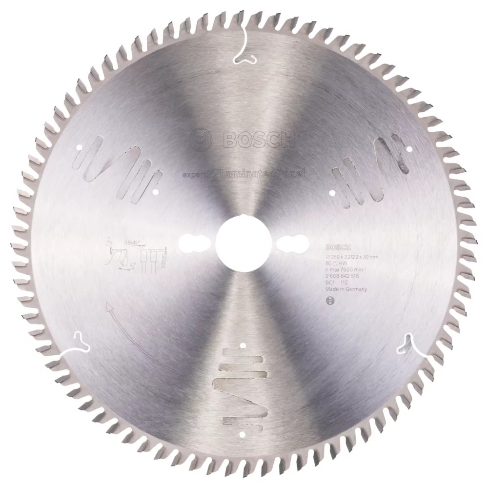 Bosch Expert Laminate Panel Circular Saw Blade 250mm x 30mm 80T Screwfix