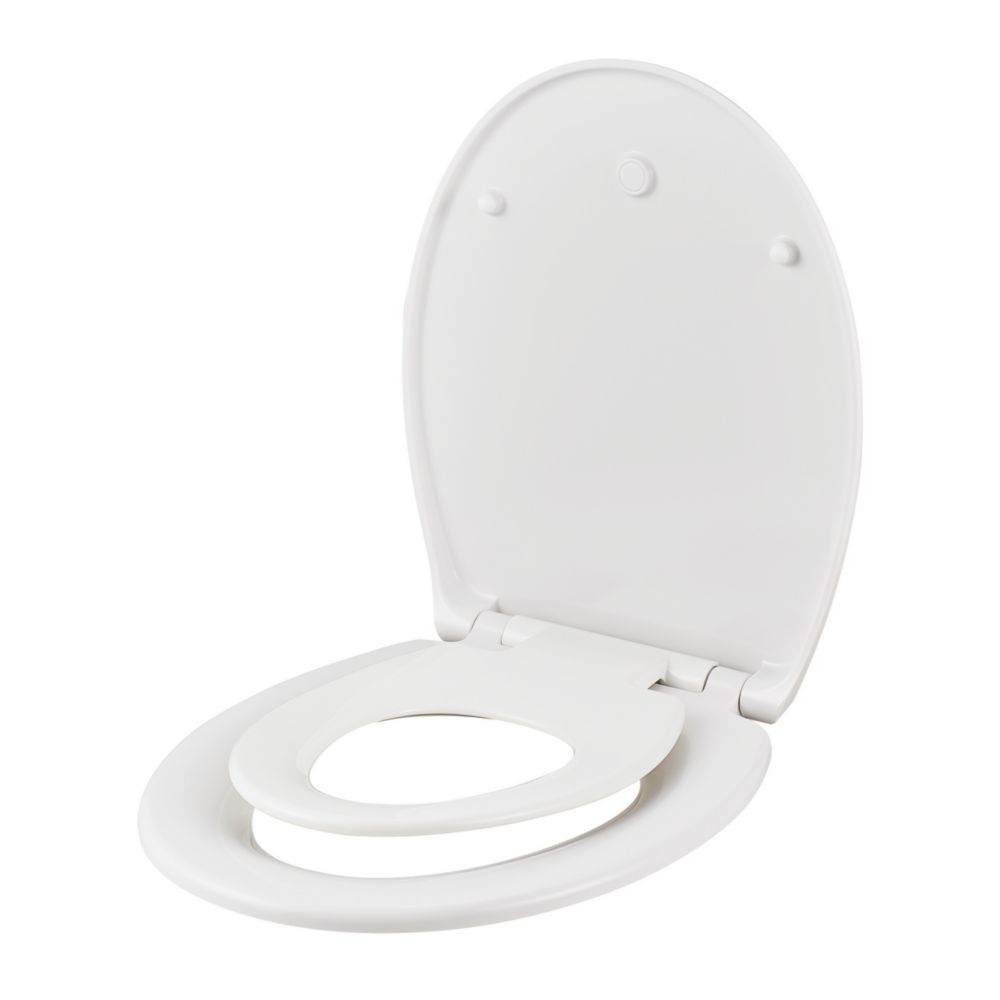 Child toilet seat in a normal toilet seat