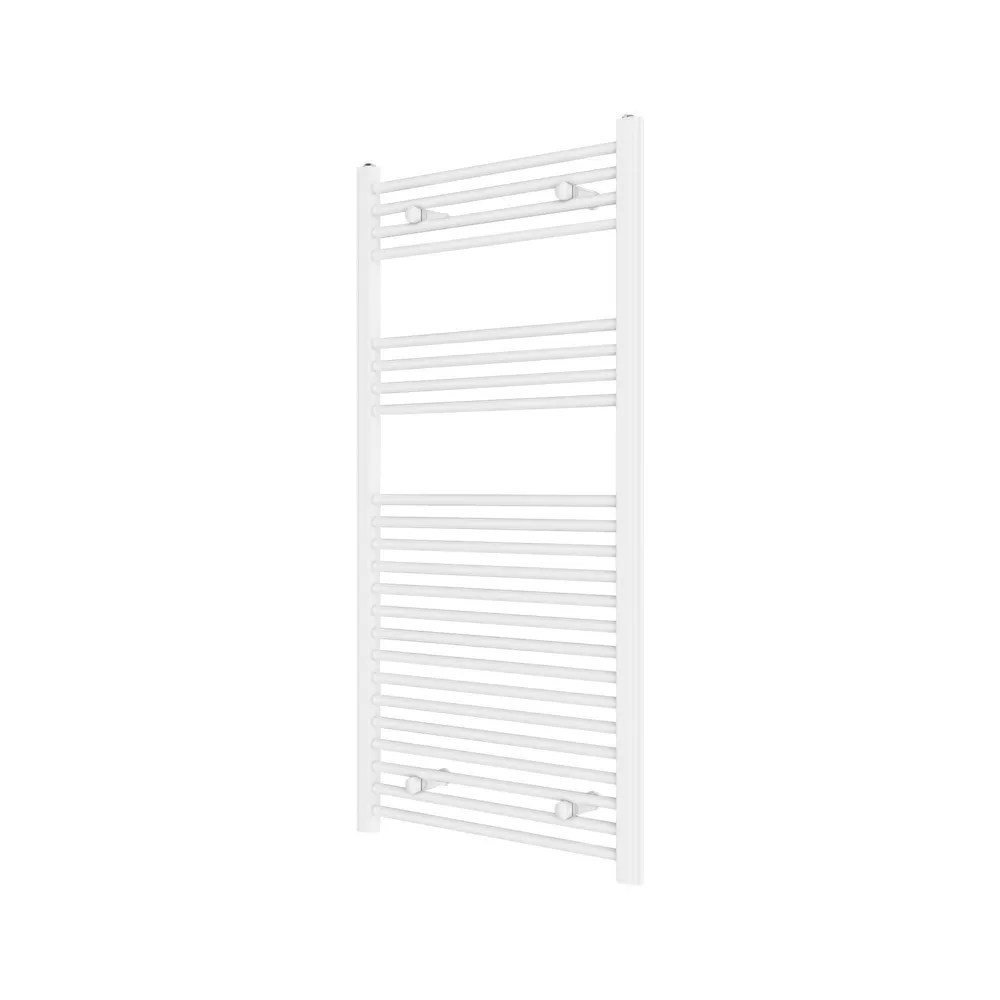Flomasta 1200mm x 600mm 2101BTU White Flat Towel Radiator Screwfix