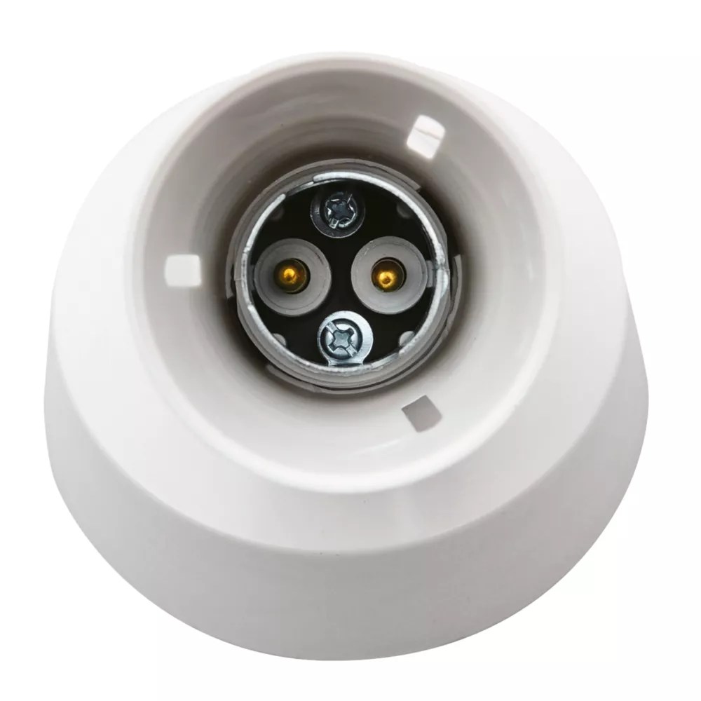 Click Scolmore PRC017 Batten Lamp Holder T2 BC Angled Short Skirt Loop