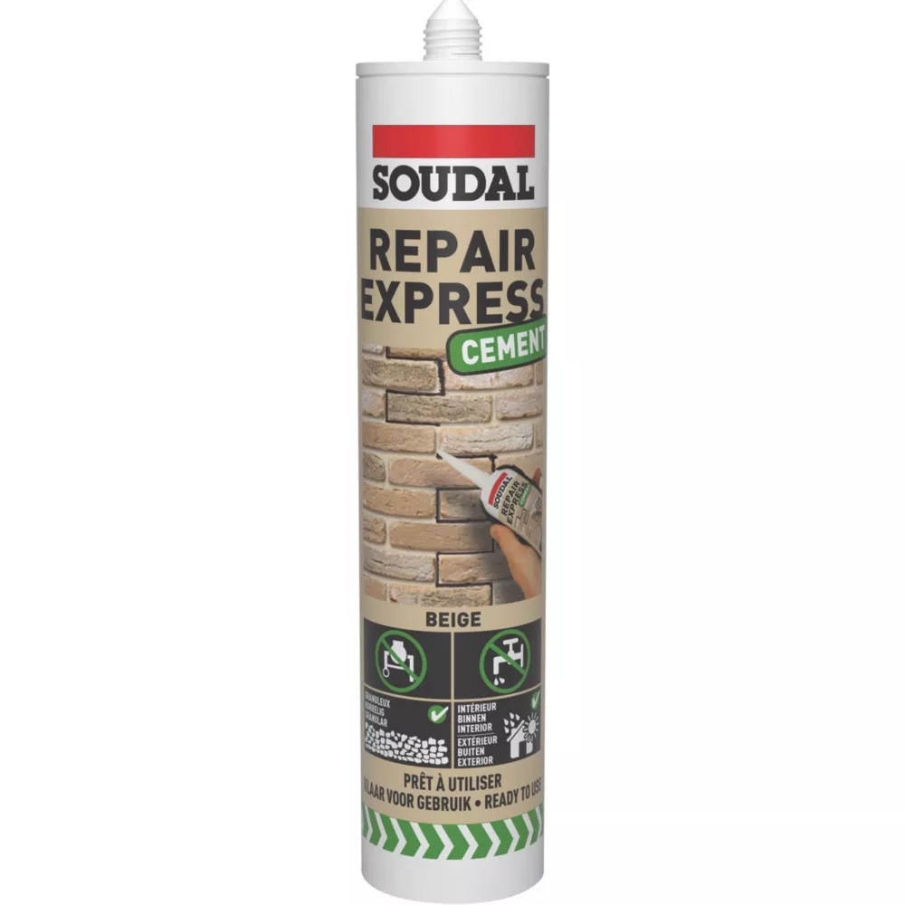 Soudal Repair Express Cement & Concrete Beige 290ml Screwfix