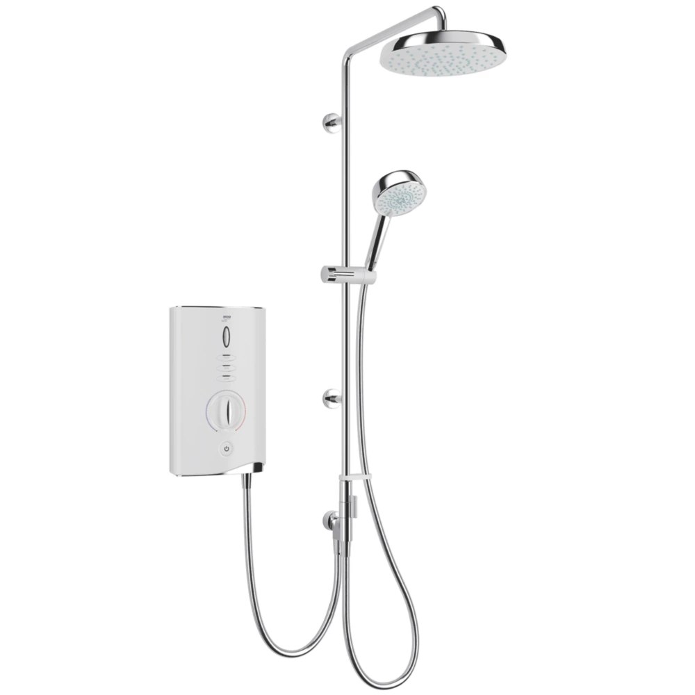 Mira Sport Max Dual White / Chrome 9kW Electric Shower Screwfix