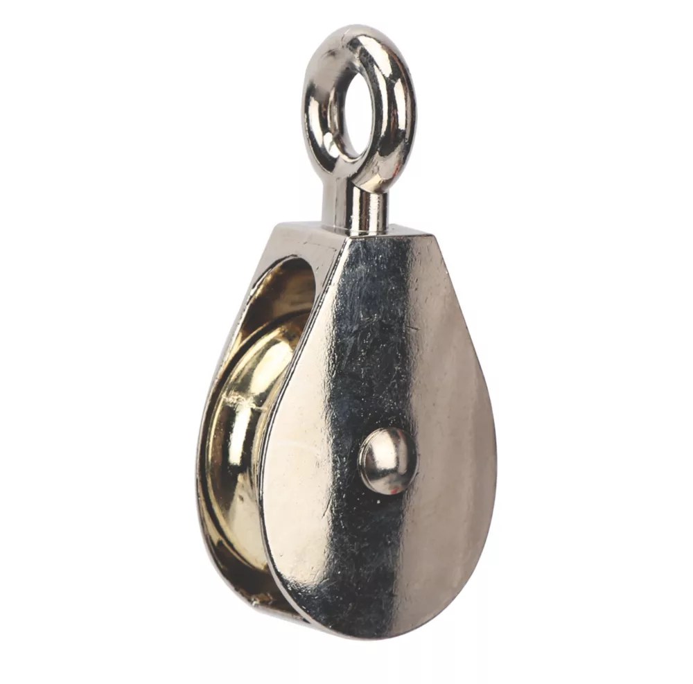 Essentials Steel Single Wheel Pulley 35mm Screwfix