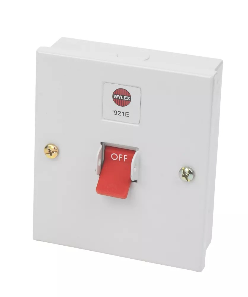 Wylex 921E 32A TP & N Rocker Isolator Switch Screwfix
