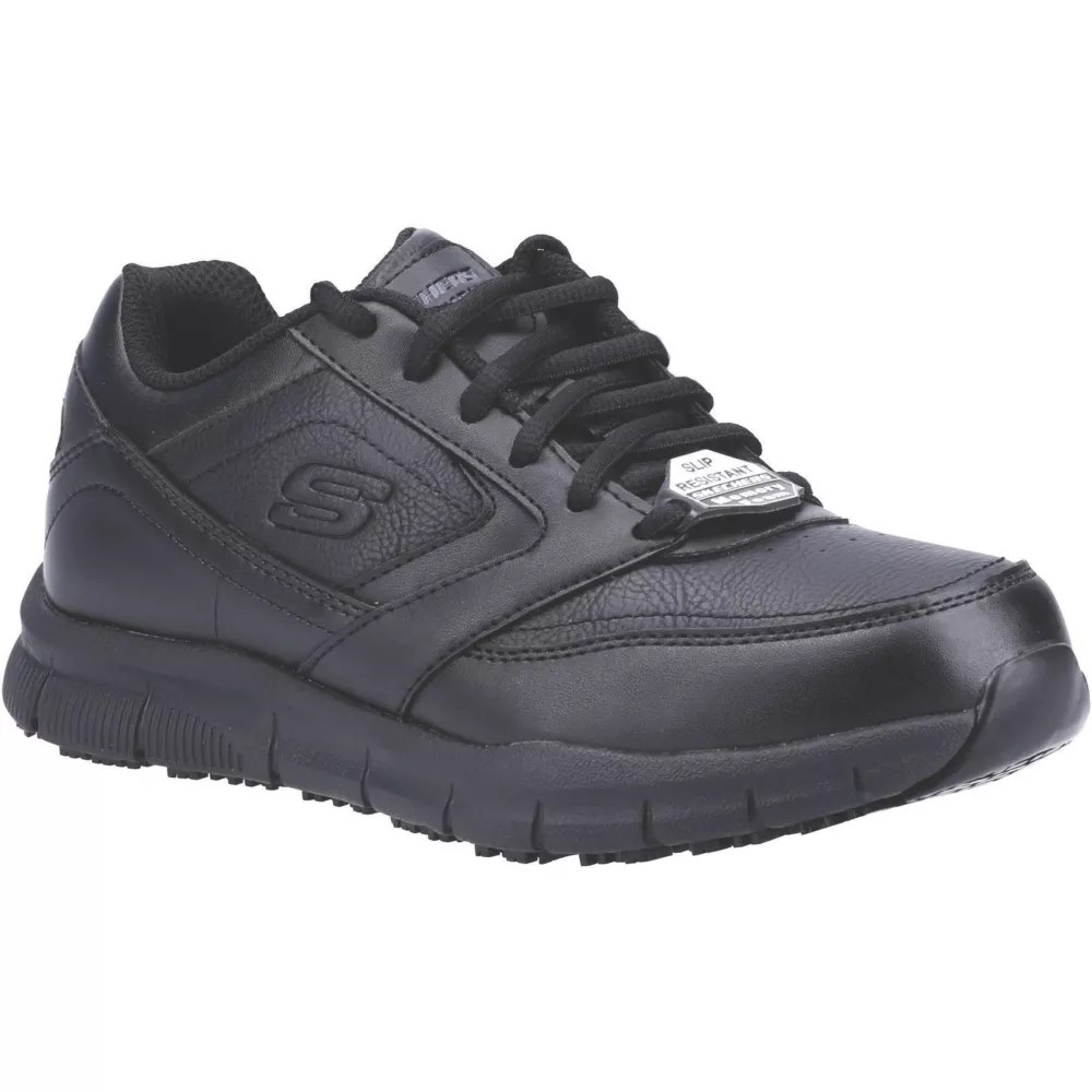 Skechers Nampa Wyola Size 3 Womens Black Occupational Work Shoes Screwfix