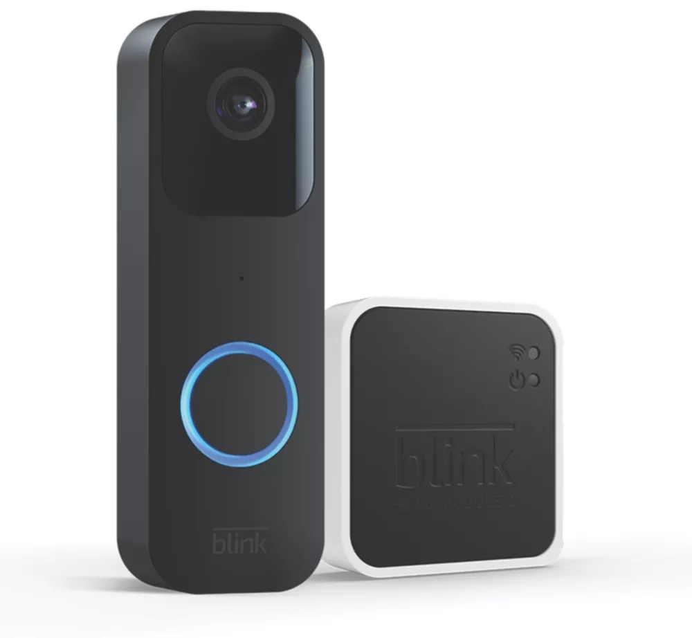 Blink Smart Video Wireless Doorbell with Sync Module 2 Black Screwfix