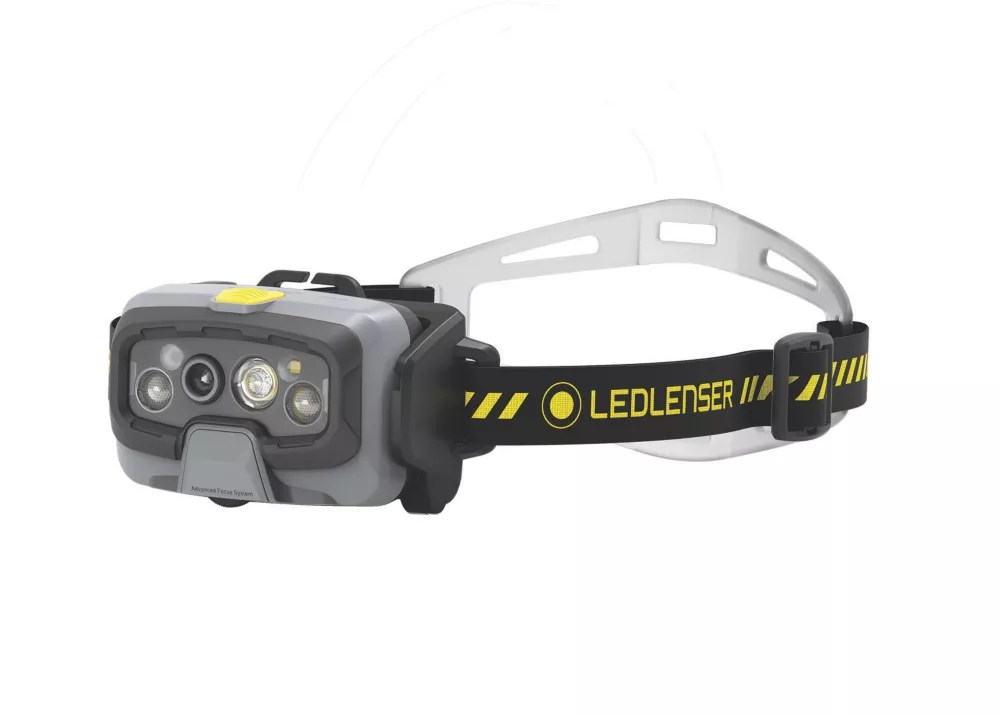 LEDlenser HF8R Work Rechargeable LED Head Lamp Black and Yellow 1600lm