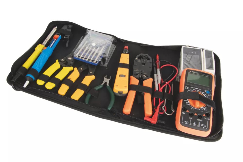 Labgear Network & Telephone Toolkit 18 Piece Set Screwfix