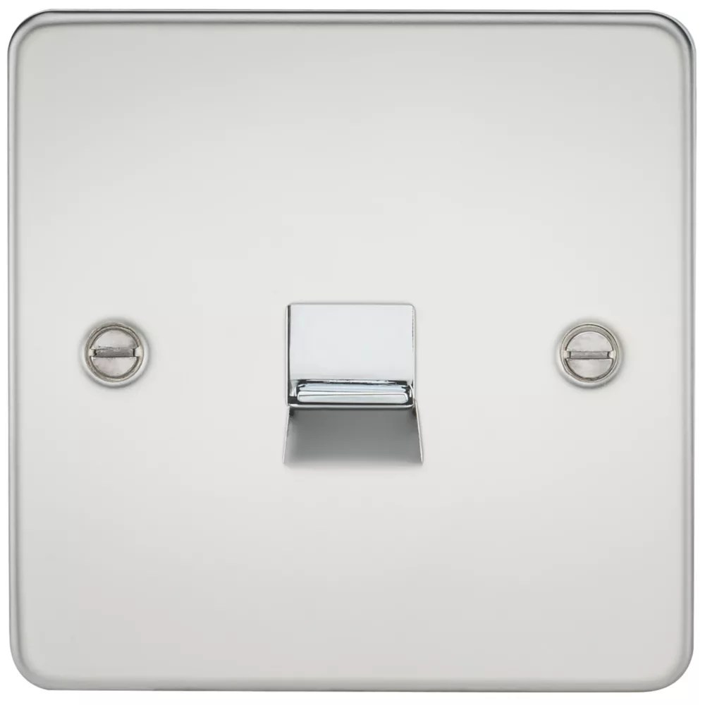 Knightsbridge 1Gang Master Telephone Socket Polished Chrome Screwfix