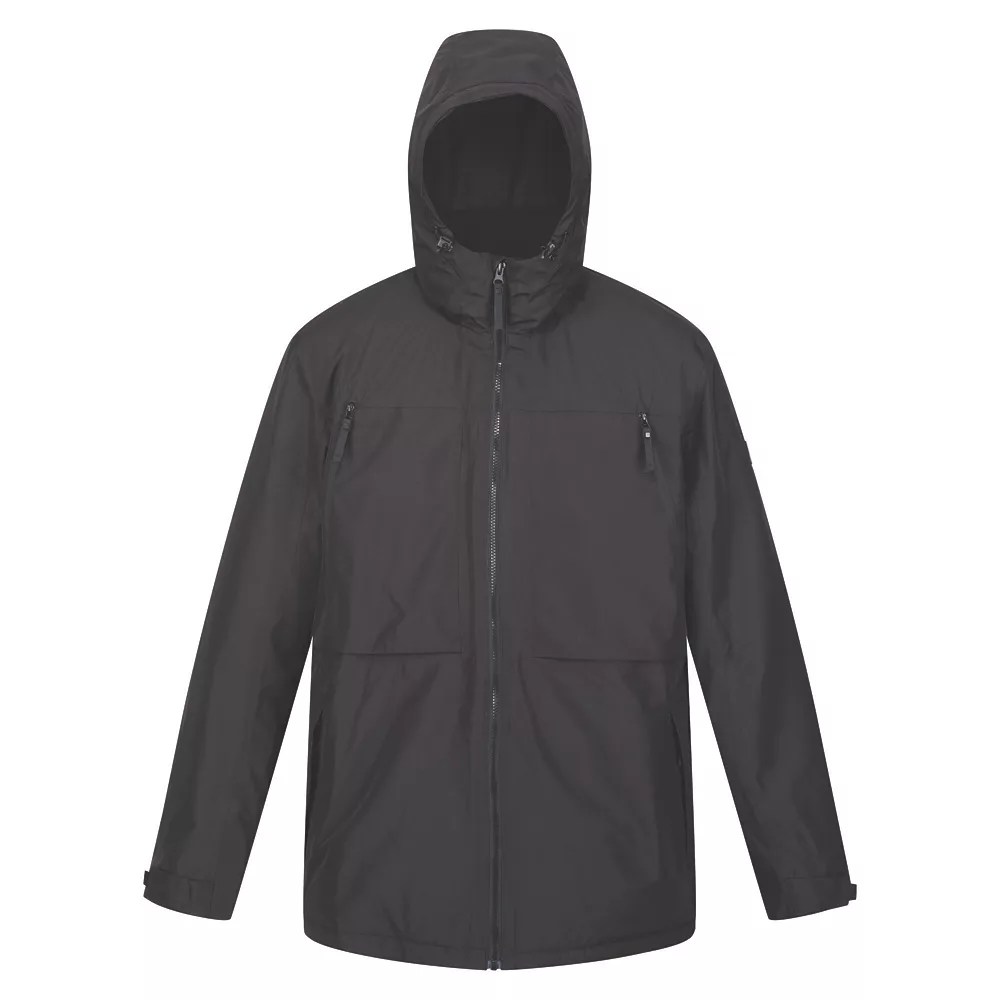 Regatta Larrick Waterproof Jacket Black Small Size 37" Chest Screwfix