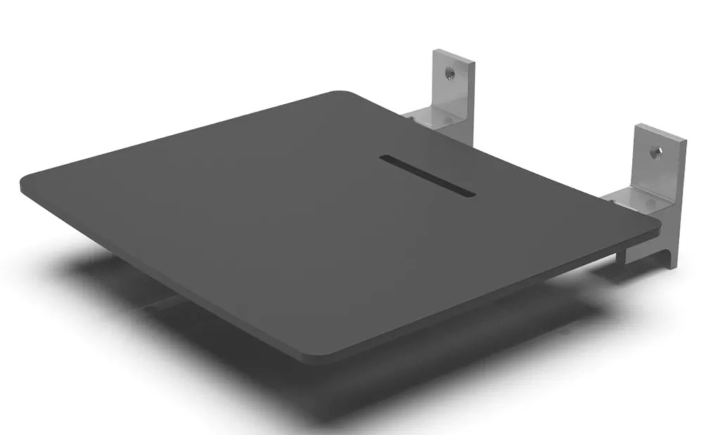 Nymas WallMounted Shower Seat Black Screwfix