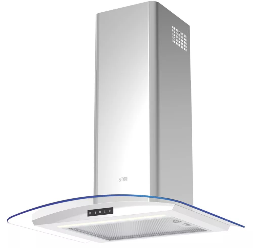 Cooke & Lewis Canopy Hood Silver 598mm Screwfix