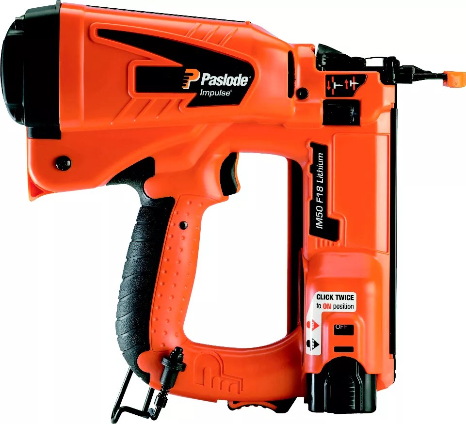 Paslode IM50 F18 50mm 7.4V 1 x 2.1Ah Lithium Second Fix Cordless Gas