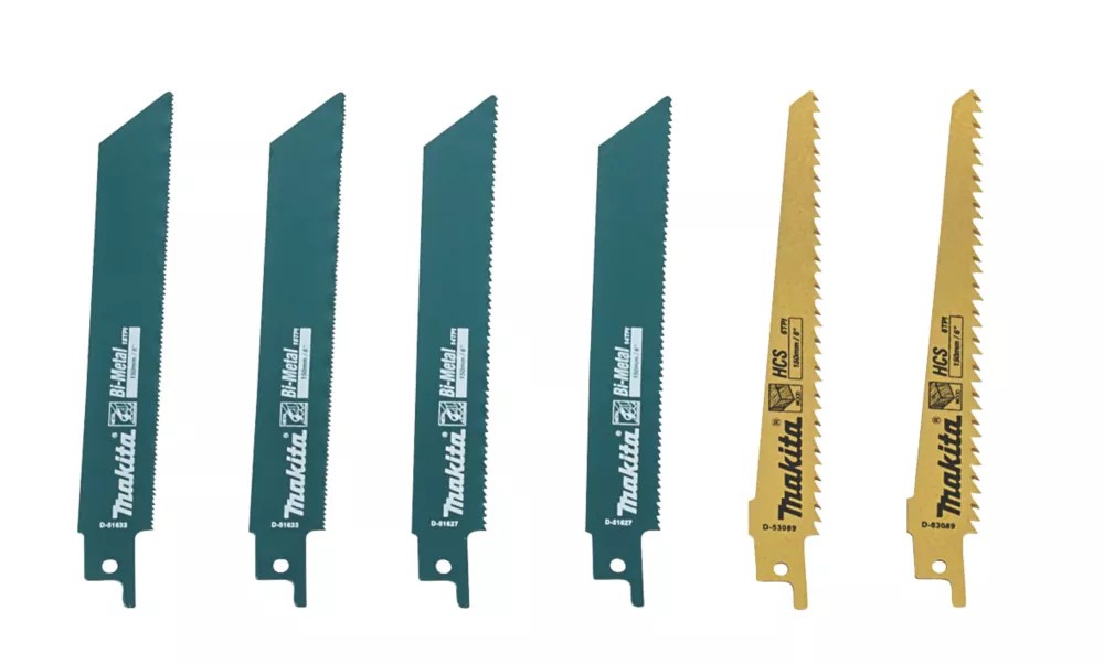Makita D53051 MultiMaterial Reciprocating Saw Blade Set 6 Pieces Screwfix