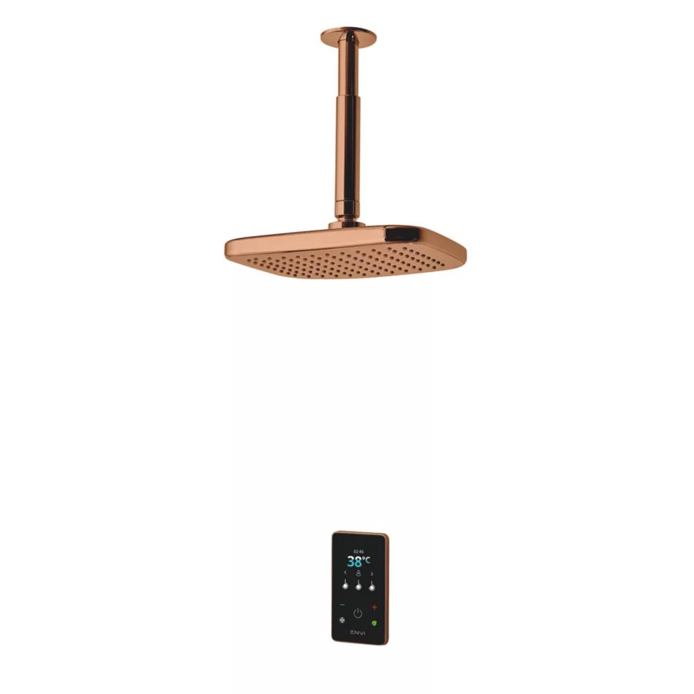 Triton Envi Fixed Head Copper 10.5kW Thermostatic Electric Shower Screwfix