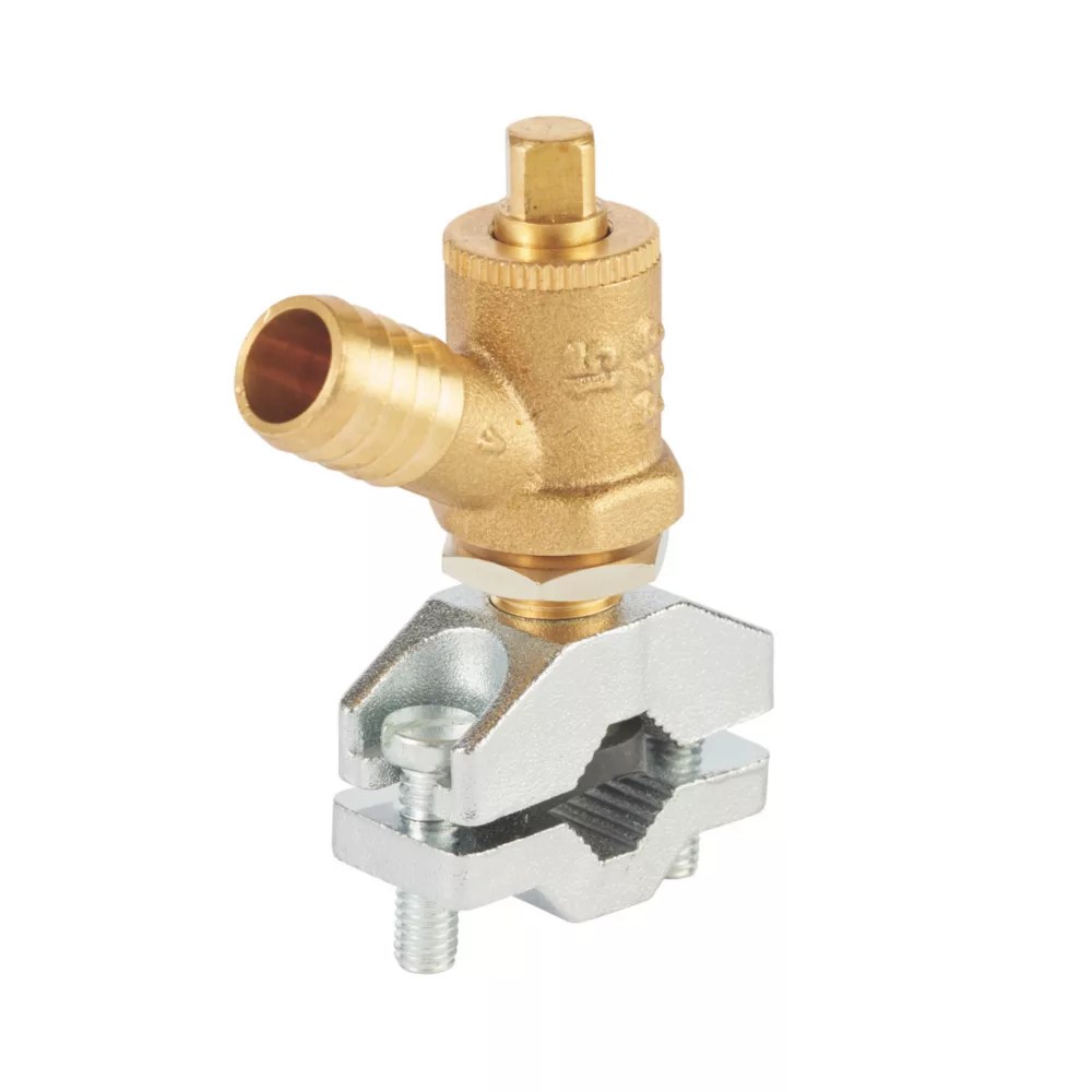 Flomasta SelfCutting Drain Cock 15mm Screwfix