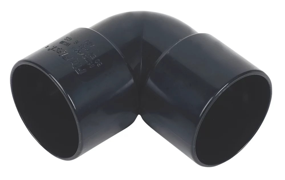 FloPlast Solvent Weld Bends 90° Black 32mm 5 Pack Screwfix