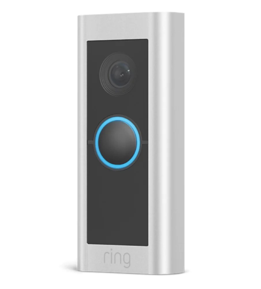 Ring Pro 2 Wired PlugIn Smart Video Doorbell Satin Nickel Screwfix