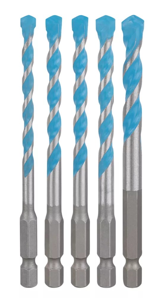 Bosch Expert Hex Shank MultiMaterial Drill Bits 5 Piece Set Screwfix