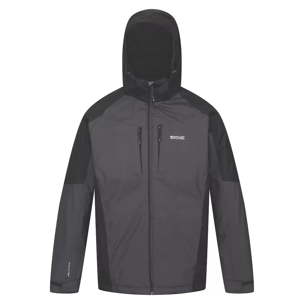 Regatta Winter Calderdale Waterproof Jacket Ash / Black Large 41.5" Chest Screwfix