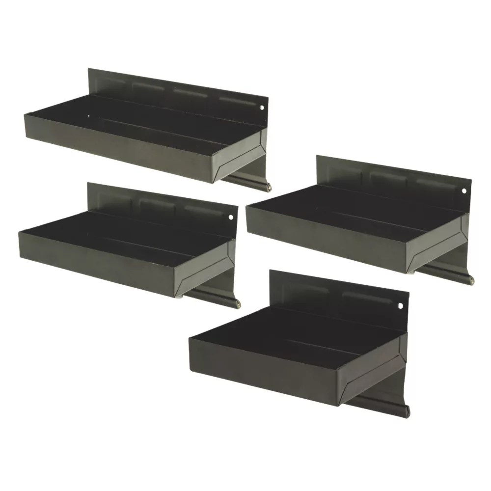 Silverline Steel Tool Tray Set 150310mm 4 Pieces Screwfix