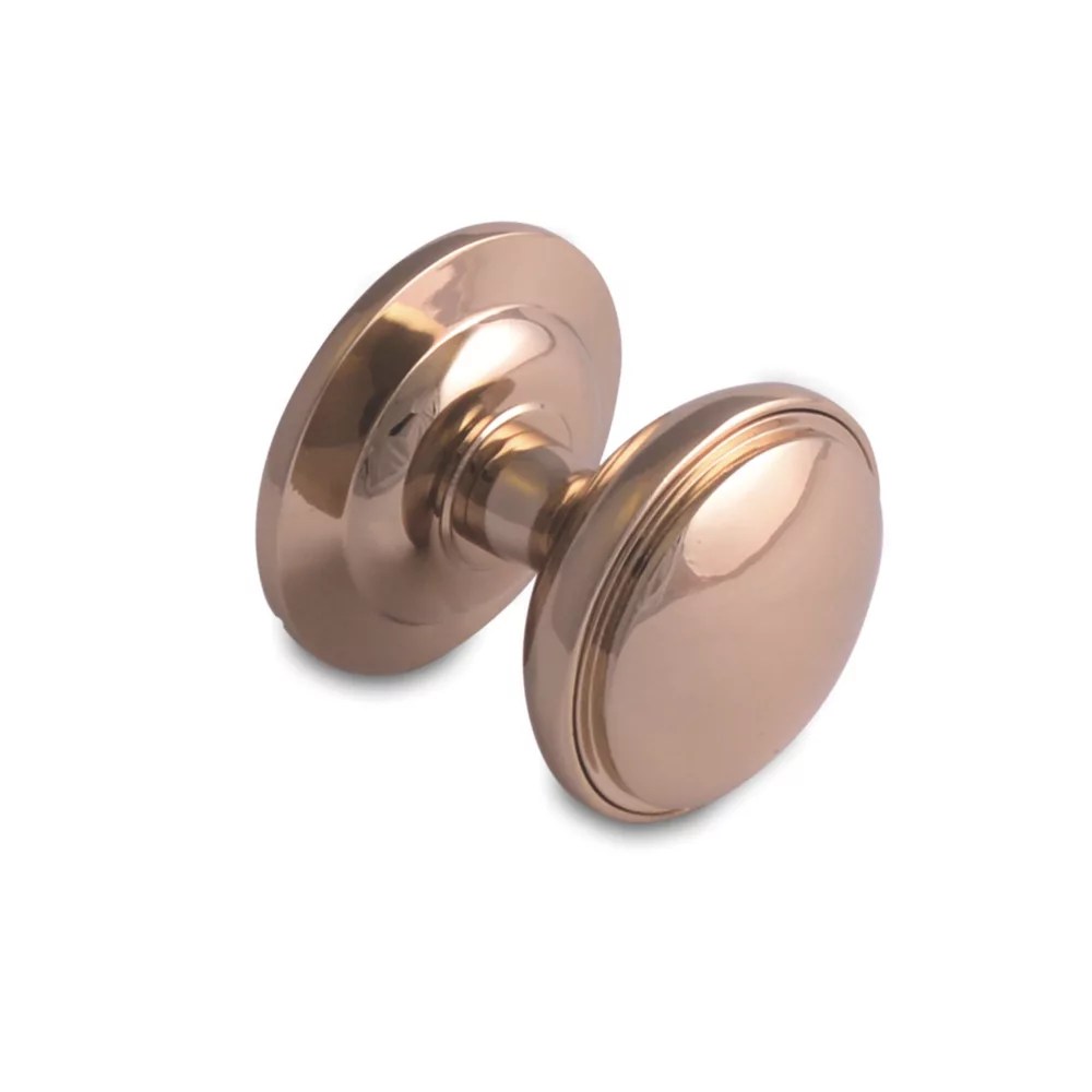 Fab & Fix Decorative Round Door Knob Polished Gold 75mm Screwfix