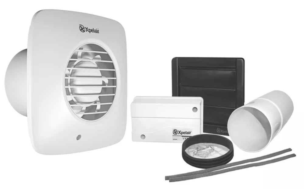 Xpelair LV100TS 100mm (4") Axial Bathroom Extractor Fan with Timer