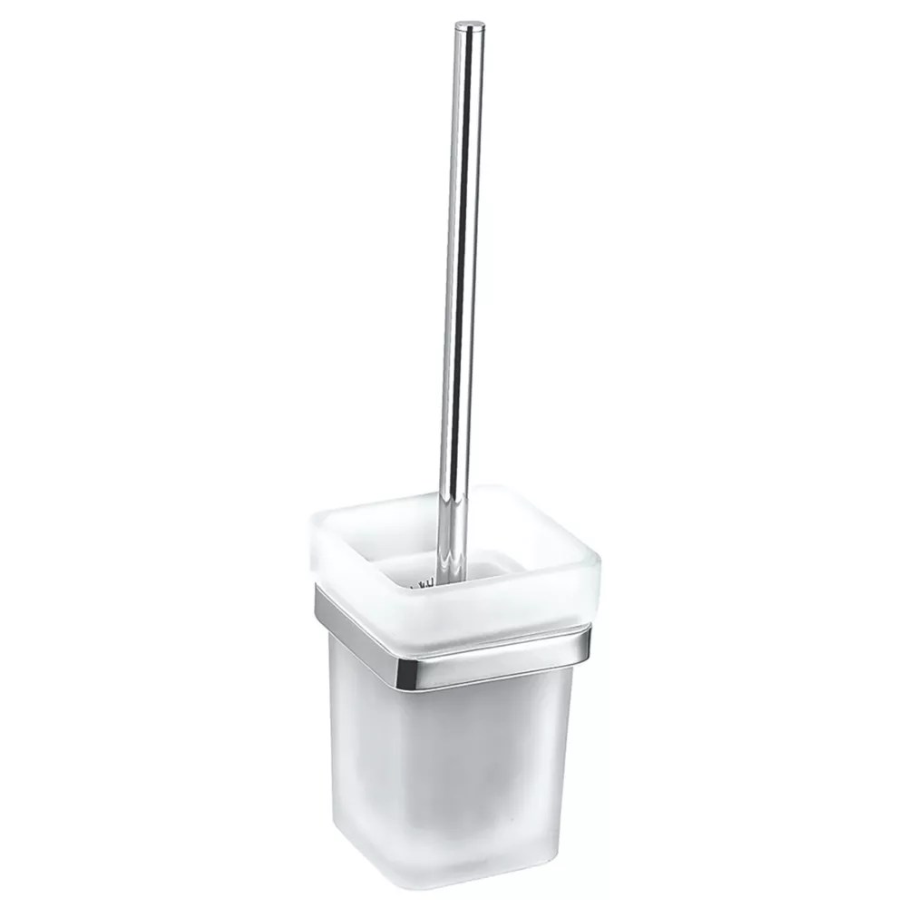 Aqualux York Toilet Brush Holder Chrome Screwfix