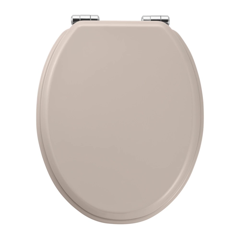 Pilica SoftClose Toilet Seat Moulded Wood Taupe Screwfix