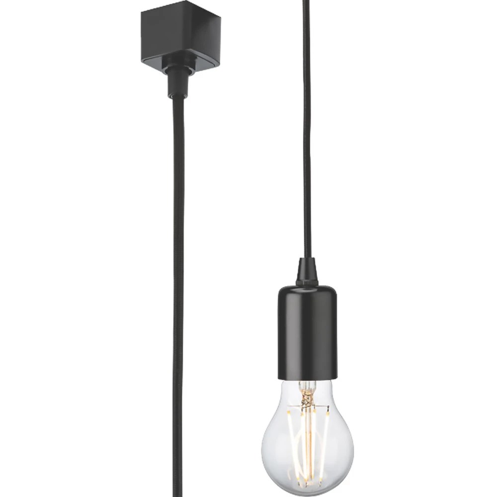Knightsbridge Contemporary 1Circuit Pendant for Track Lighting Black