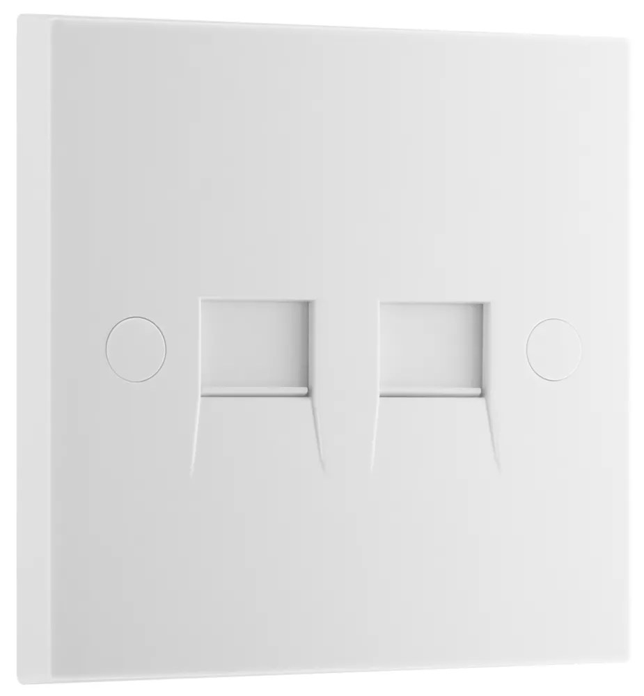 British General 900 Series 2Gang Master Telephone Socket White Screwfix
