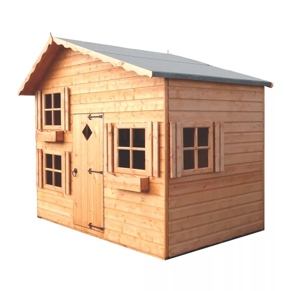 Shire Loft 8' x 5' 6" (Nominal) Shiplap T&G Timber Playhouse - Screwfix