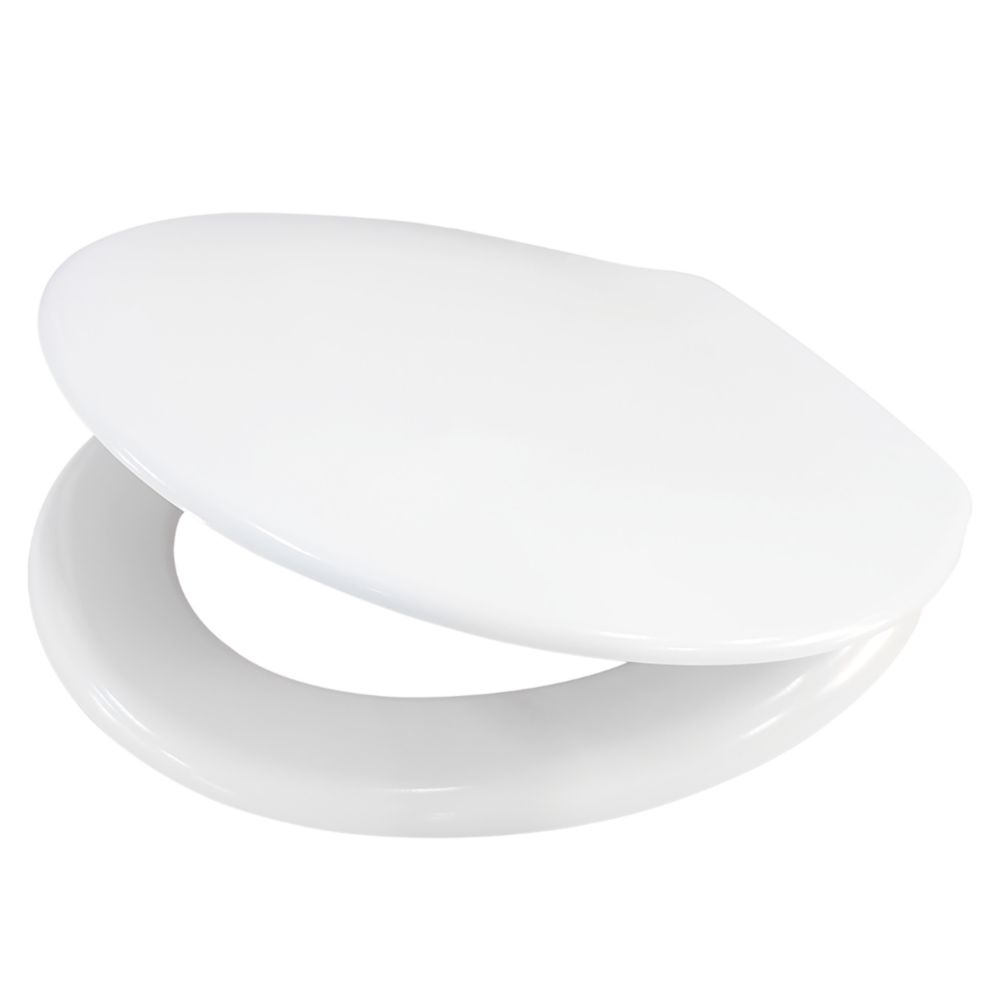 Swirl Toilet Seat Duraplast White Screwfix