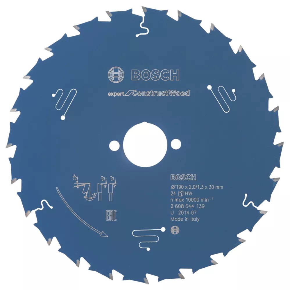 Bosch Expert Construction Wood Circular Saw Blade 190mm x 30mm 24T