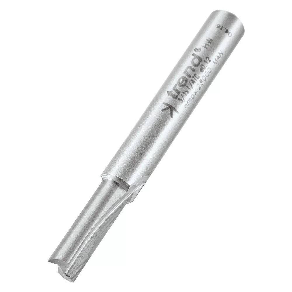 Trend 3/1X1/4TC 1/4" Shank DoubleFlute Straight Router Cutter 5mm x 16mm Screwfix