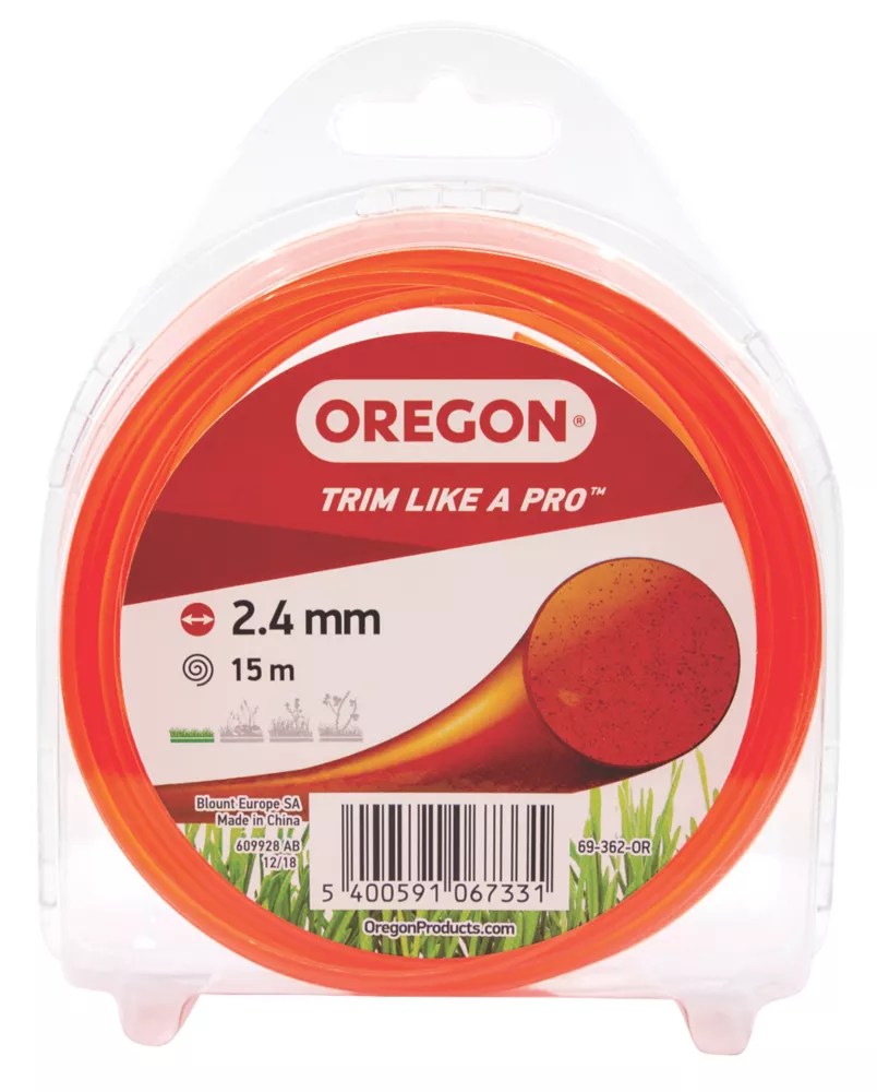 Oregon Orange Trimmer Line 2.4mm x 15m Screwfix