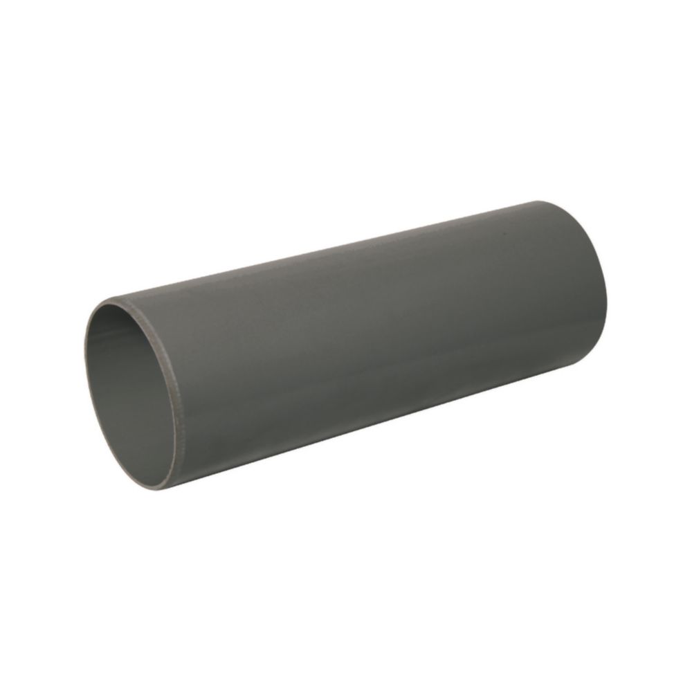 FloPlast Round Rainwater Downpipes Anthracite Grey 68mm x 2.5m 6 Pack