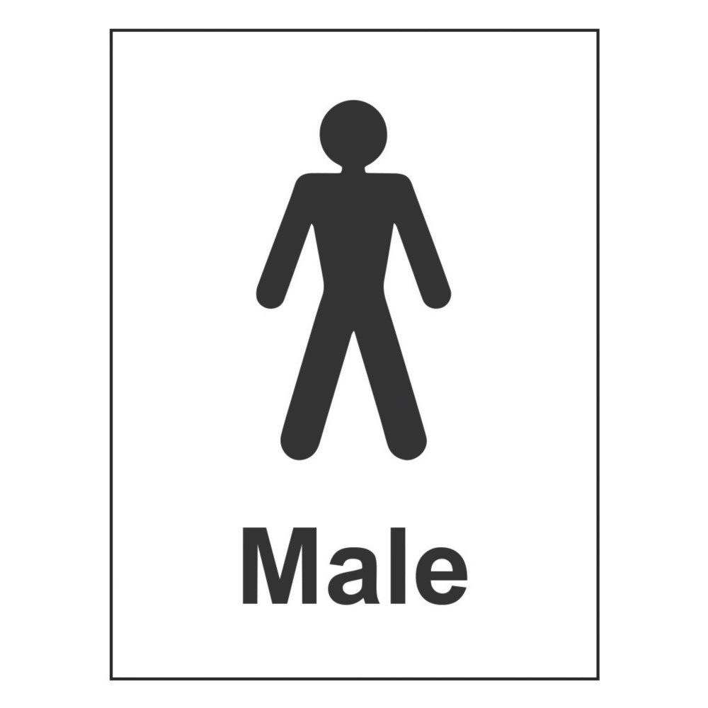 Essentials "Male" Toilet Door Sign 200mm x 150mm Screwfix