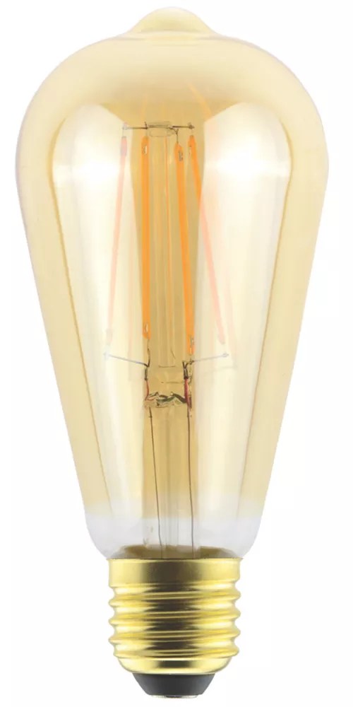 LAP E27 ST64 LED Virtual Filament Light Bulb 470lm 3.4W Screwfix