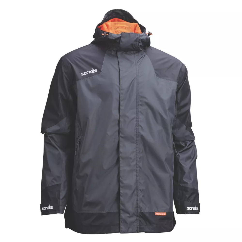 Scruffs Trade Waterproof Jacket Graphite/Black Medium 40" Chest Screwfix
