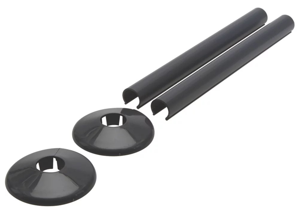 Talon Snappit Radiator Tail Pipe Covers Anthracite Grey 18mm x 200mm 2