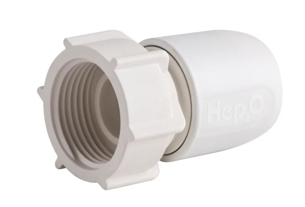 Hep2O HandTitan Plastic PushFit Straight Tap Connector 15mm x 3/4