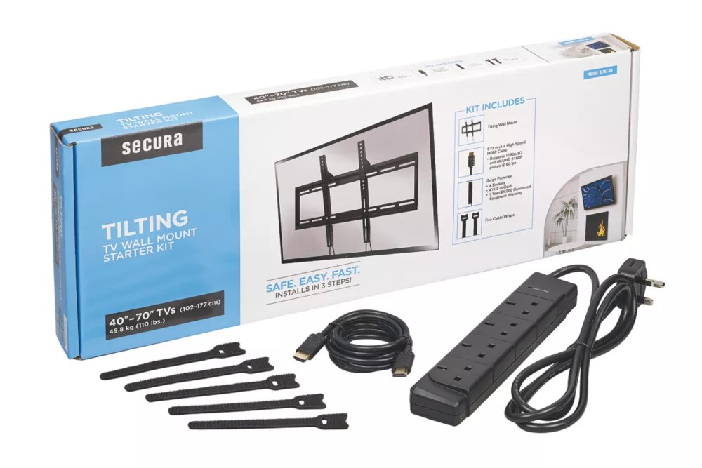 Sanus TV Wall Mount Kit Tilt 4070" Screwfix