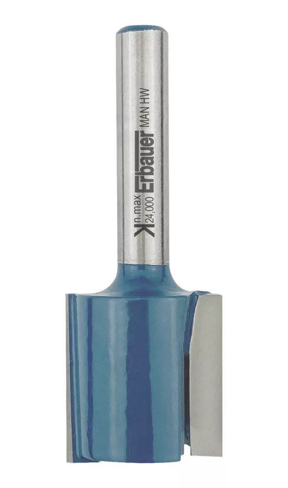 Erbauer 6.35mm Shank DoubleFlute Straight Router Cutter 19mm x 20mm Screwfix